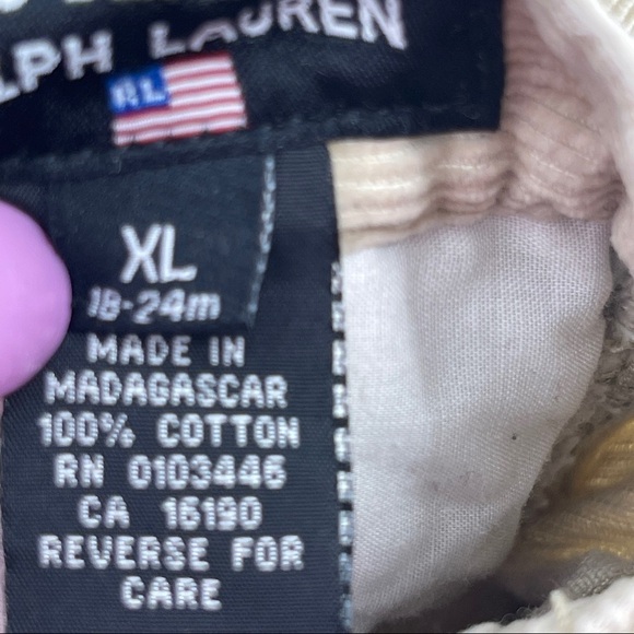 Polo Ralph Lauren Baby Tan Corduroy Pants 18-24M - Picture 7 of 7